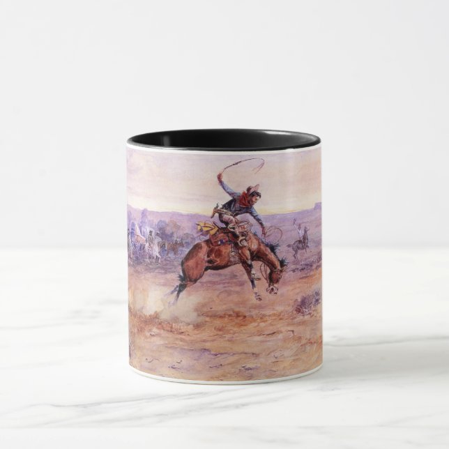 Caneca Bucking Bronco (Amarrando um Cavalo Selvagem) (Centro)