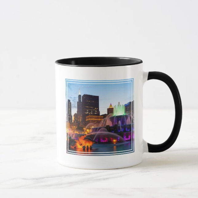 Caneca Buckingham Fountain Lit À Noite (Direita)