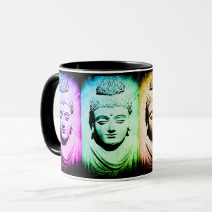 Caneca Buda Antiga - Mata de chá/café com várias cores
