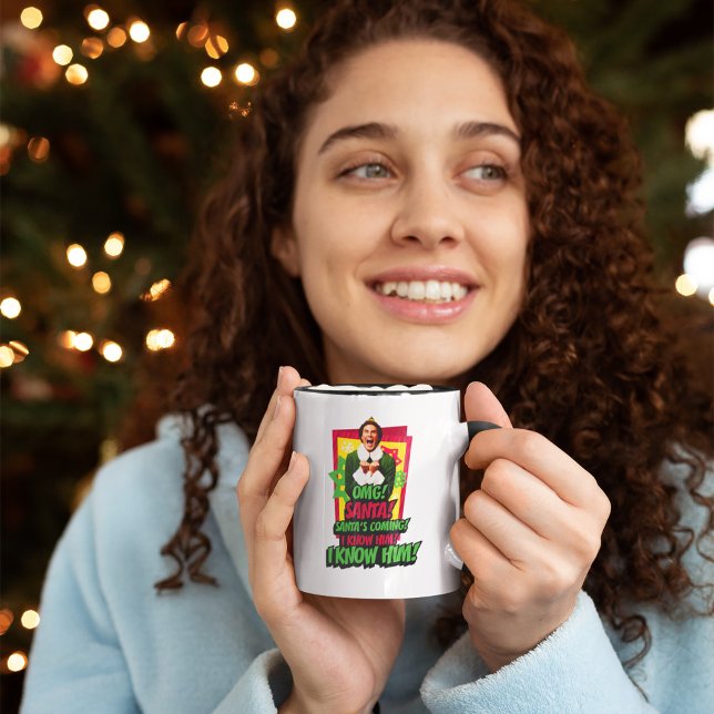 Caneca Buddy the Elf | OMG! Santa! (Person holding mug)