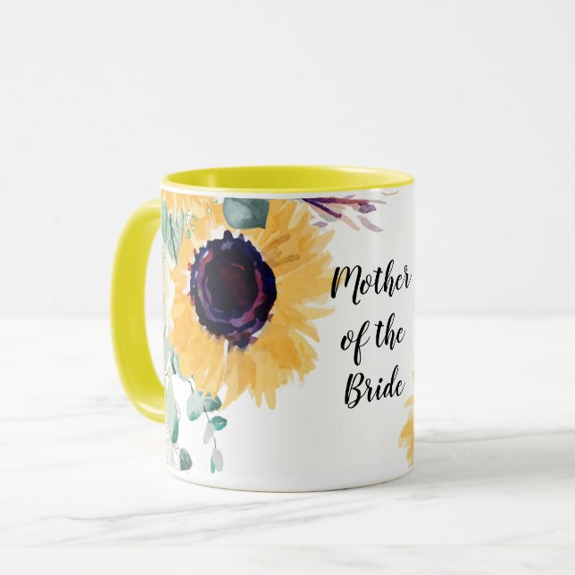 Caneca BUDGET Mãe Noiva Casamento de Noite Ofertas Girass (Frente Esquerda)