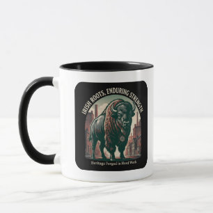 Caneca Búfalo de Raízes Irlandesas e Força Duradoura