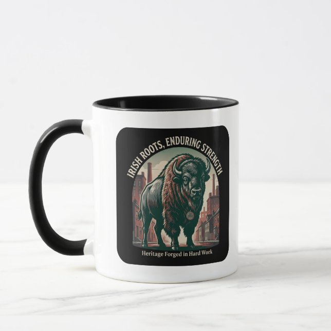 Caneca Búfalo de Raízes Irlandesas e Força Duradoura (Esquerda)