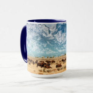Caneca Buffalo Abaixo das Montanhas Grand Teton
