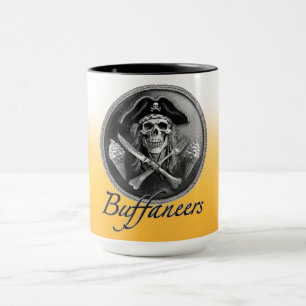 Caneca Buffaneers pirata crânio com utensílios e Sorvete