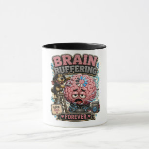 Caneca Buffering Cerebral Para Sempre Personalizado Diver
