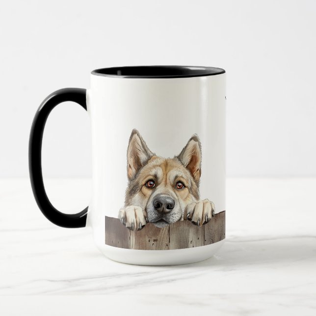 Caneca Buhund Dog Mug Norueguês (Esquerda)
