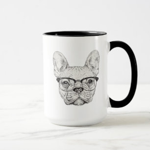 Caneca Buldogue do hipster