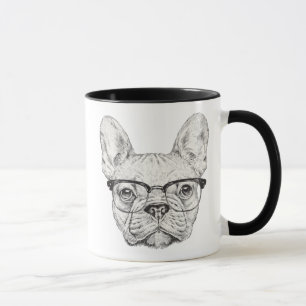 Caneca Buldogue do hipster