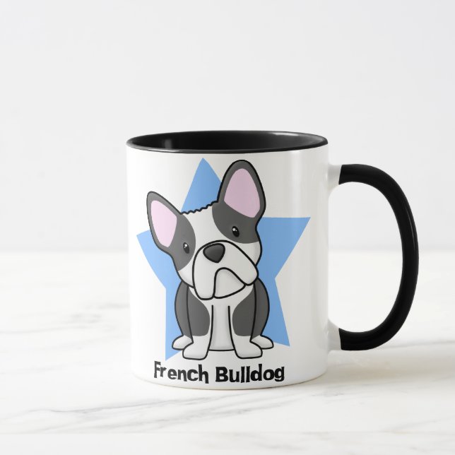 Caneca Buldogue francês de BW da estrela de Kawaii (Direita)