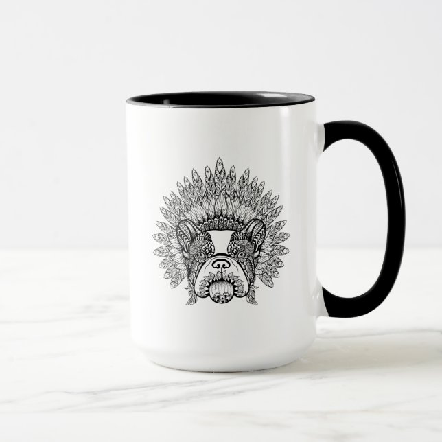 Caneca Buldogue francês inspirado na capota da guerra (Direita)