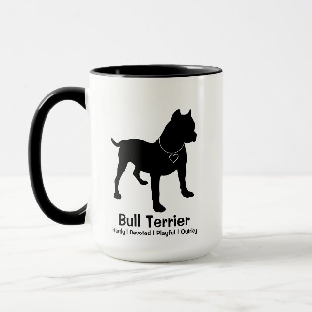 Caneca Bull Personalizável Terrier Yin Yang Coffee Mug (Esquerda)