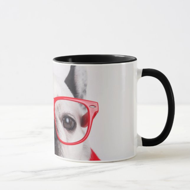 Caneca Bulldog francês com óculos e saia (Direita)