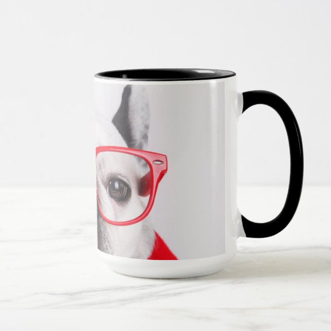 Caneca Bulldog francês com óculos e saia (Direita)