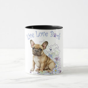 Caneca Bulldog Francês Floral