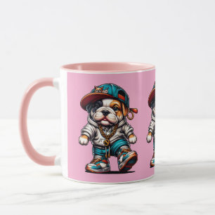 Caneca 🐕 Bulldog Puppy Fofo Moda de Rua