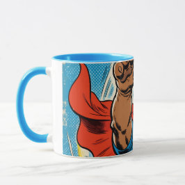 Caneca Bulldog Superhero Flying with Cape
