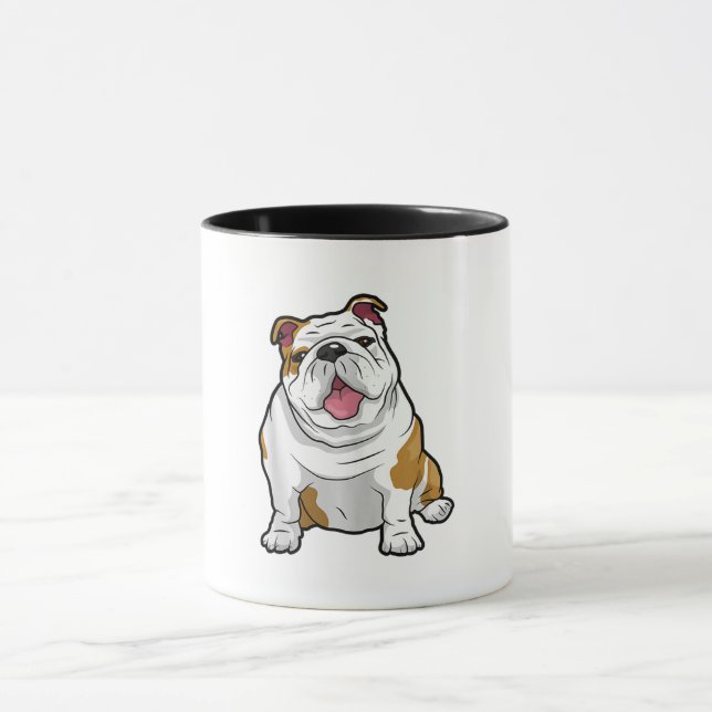 Caneca BULLDOGS INGLÊS Cachorros de Bulldog Engraçados (Centro)