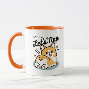 Caneca Bumbum Primeiro, Vamos Nap - Bumbum Corgi Cute