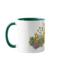 Bunnies Springtime em Campo de Flores