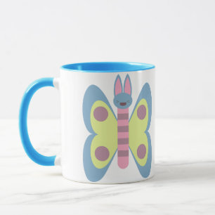 Caneca Bunny Borboleta Coelhinho Híbrido Adorável Kawaii