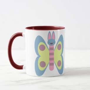 Caneca Bunny Borboleta Híbrido Adorável Kawaii