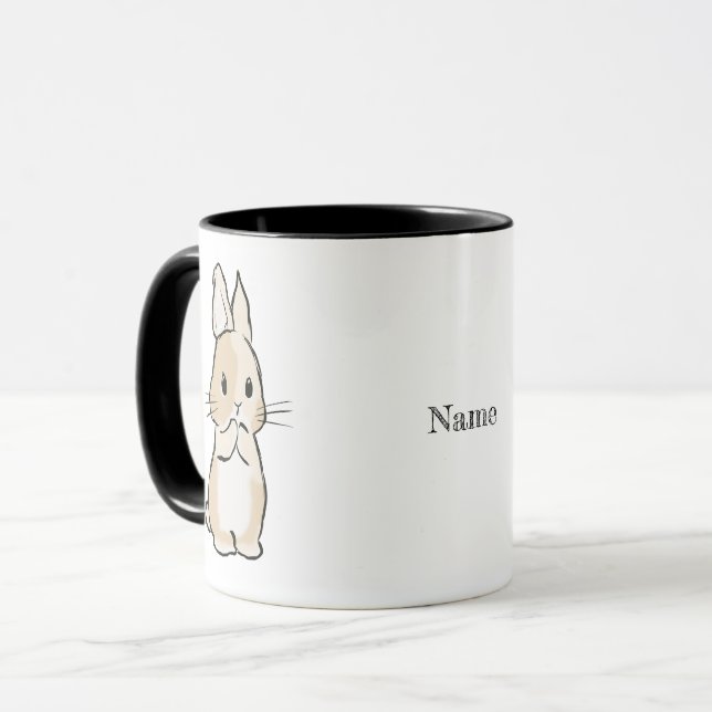 Caneca Bunny cleaning paws  (Frente Esquerda)