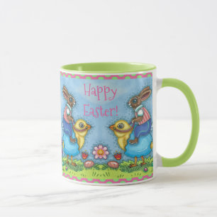 CANECA BUNNY LESTE CORTANDO PINTINHO EM OVOS AZUIS, WHIMS