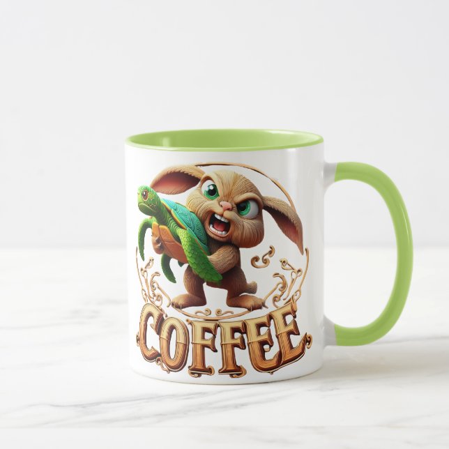 Caneca Bunnys Trade: Tartaruga por café me Comprar café (Direita)