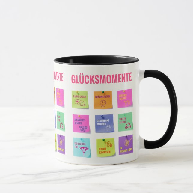 Caneca Buntes Design mit Glücksmomenten (Direita)