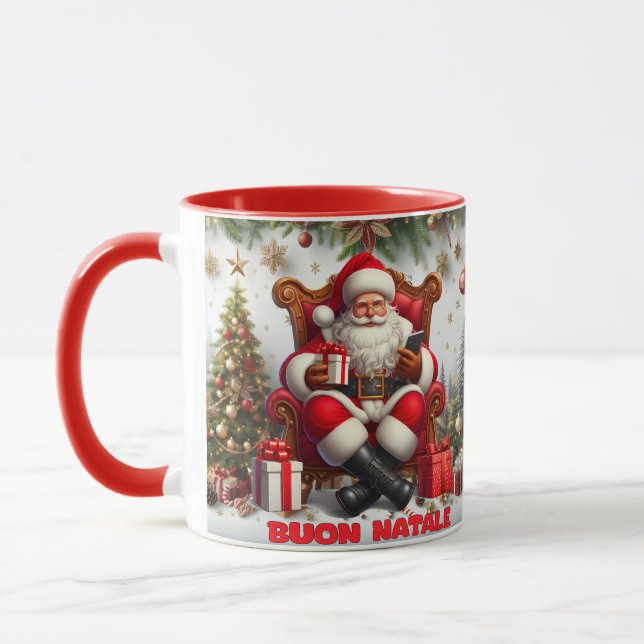 Caneca Buon Natale Papais noeis Clássicos Mug (Esquerda)