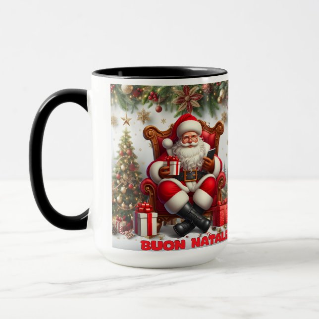 Caneca Buon Natale Papais noeis Clássicos Mug (Esquerda)