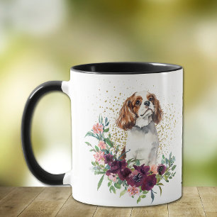 Caneca Buquê Crimson Cavalier King Charles Spaniel