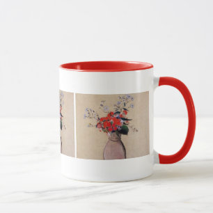 Caneca Buquê-de-flores 1910 Odilon Redon Vaso Arte Amor