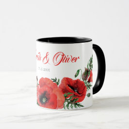 Caneca Buquê de flores selvagens Convite de casamento