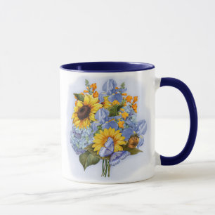 Caneca Buquê de girassol de Verão