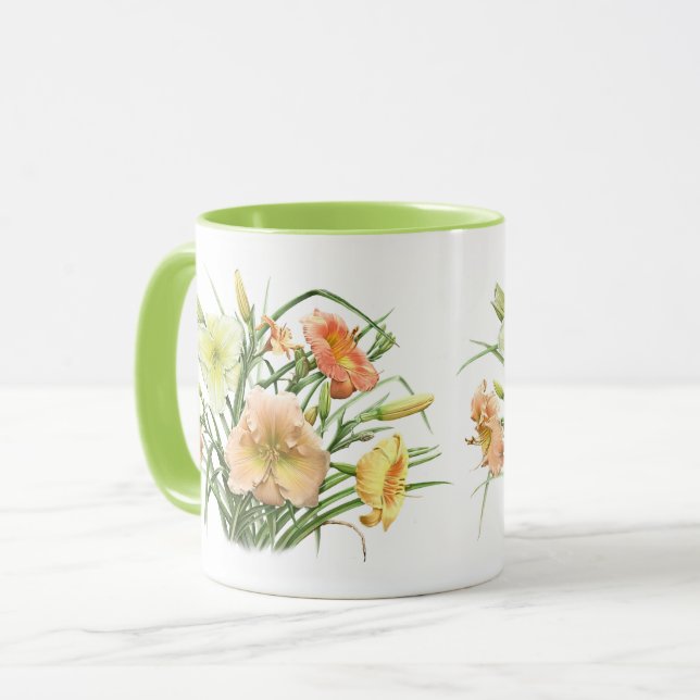 Caneca Buquê de Hemerocallis (Frente Esquerda)