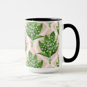 Caneca Buquê de lilly das flores do vale a rosa