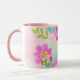Caneca Buquê Floral Colorida