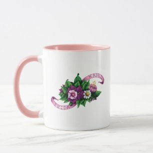 Caneca Buquê floral roxo de Frida Kahlo