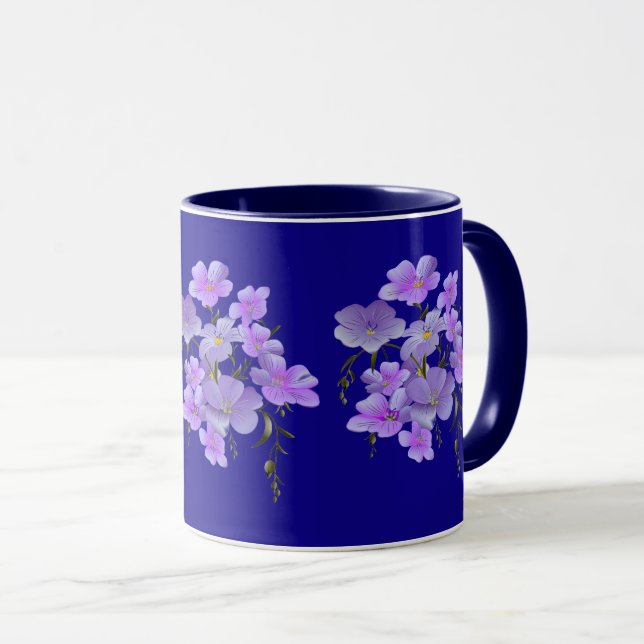 Caneca Buquê Lilac Bonito do Pastel (Frente Esquerda)
