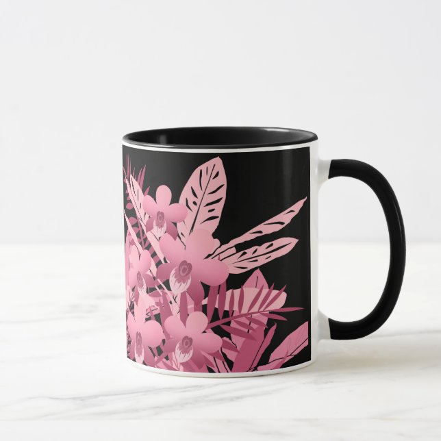 Caneca Buquê rosa tropical (Direita)