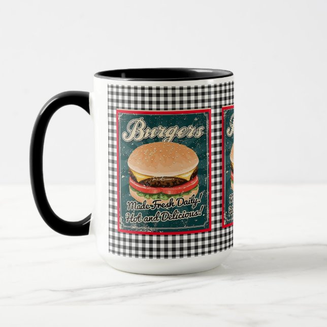Caneca Burgers Retro Mug (Esquerda)