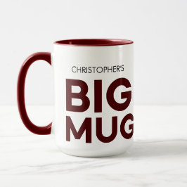 Caneca Burgundy Big Mug | Mug Imenso | Mug de nome person