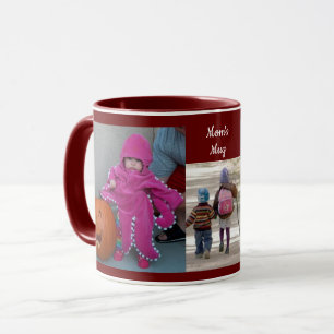 Caneca Burgundy Personalize 3 FOTO MODELO de presente Caf