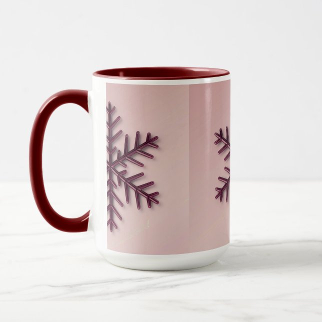 Caneca Burgundy Snowflake Combo Mug (Esquerda)