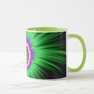 Caneca Burst de Estrela Verde Mug