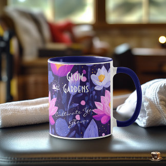 Caneca Business for Glow Gardens - Purple Lotus & Floral