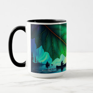 Caneca Bússola do Rio de Canoa Aurora Maple Azul