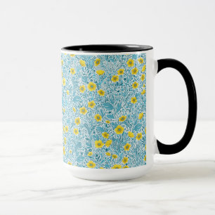 Caneca Buttercups, amarelo, azul e branco